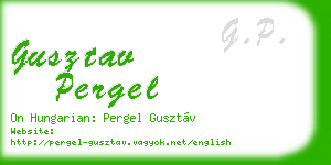gusztav pergel business card